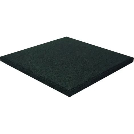 Piastrelle ad incastro Antitrauma in gomma sintetica 40 x 40 cm Sp 25 mm nero Packaging - (1 Pcs. 400x400x25mm) (1/5)