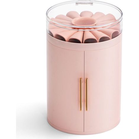 Boîte de rangement à quatre dessins étanche et anti-poussière pour bijoux,rose (1/5)