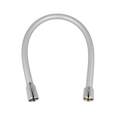 70 cm langer, flexibler Duschschlauch – Silberverstärkter Kunststoff – Knickfrei und leicht zu reinigen – Für moderne Badezimmer – Glatte Chromoberfläche