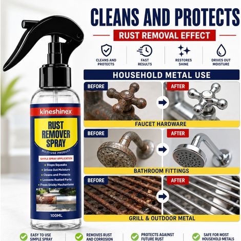 Kineshinex Multifunktions-Rostentferner und Schmiermittel für Metallteile, löst festsitzende Bauteile, Rostschutzspray (1/5)