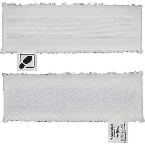 AURA Lot de 2 chiffons en microfibre pour nettoyeur vapeur Easyfix SC2, SC3, SC4 et SC5 - Accessoires de rechange pour balais à franges résistants (1/5)