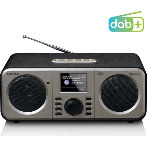 Radio fm estereo dab con bluetooth negra