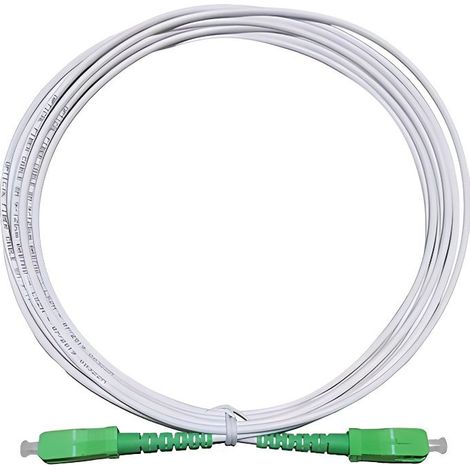 Câble Fibre Optique - Bouygues - 10m - SC/APC vers SC/APC - Couleur gris - Compatible SFR