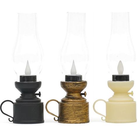 Lampe À Pétrole Électronique - Veilleuse À Led Cheval - Décoration De Noël Et D'Halloween - Bureau Intérieur Chambre - 1 Pièce