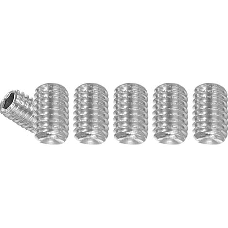 Lot de 100 vis sans tête à six pans creux M3 x 5 mm DIN916 à pointe plate en acier inoxydable 304 pour poignées de porte, luminaires, clé Allen, charnière, arbre et réparation à faire (1/5)