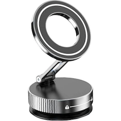 Support de téléphone magnétique rotatif en métal pour voiture, pliable, pour bureau de voiture (1/5)