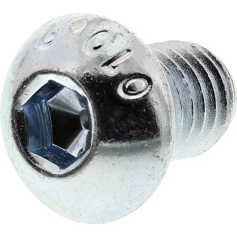 Vis à six pans creux, M8 x 12mm, tête Vis bombée à tête creuse hexagonale, en Acier ( Prix pour Boîte de 50 ) (1/2)