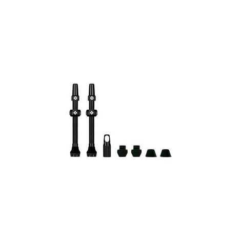 Valvole Presta Tubeless - 60 mm - Valvole per bicicletta premium a prova di perdite con strumento integrato per la rimozione del nucleo della valvola - Nero (1/4)