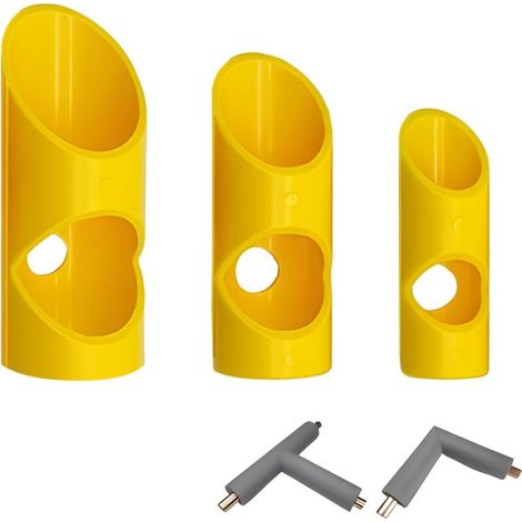 3pcs jaune Ensemble d'outils de coupe de mousse d'isolation pour tuyau de 15 mm, 22 mm, 28 mm, outil de précision pour taraudage de tuyaux en mousse, ensemble d'outils de coupe pour plombiers (1/5)