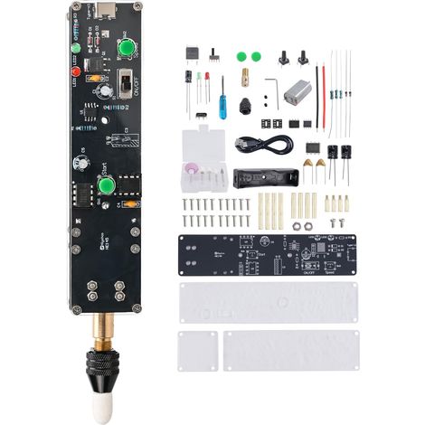 Kit de soudure électronique DIY - Outil rotatif à 3 vitesses - Mini meuleuse multifonction et stylo de gravure, fonctionnement bouton/continu, kit d'expérimentation pour adultes (1/5)