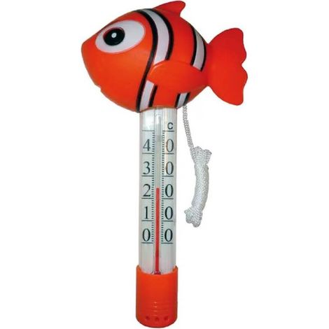 Thermomètre Poisson Clown Rouge - Accessoire Piscine Générique - Mesure Précise de Température - D-Work (1/3)