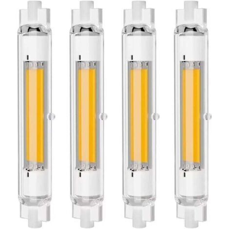 4er-Pack R7S 118 mm 30 W dimmbare LED-Lampen, warmweiß 3000 K, flimmerfrei