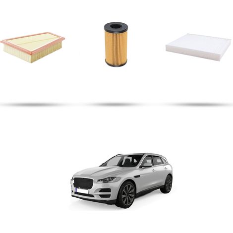 Kit tagliando 3 filtri compatibile con Jaguar F-Pace (X761) 2.0 221kw dal 2017 (1/4)
