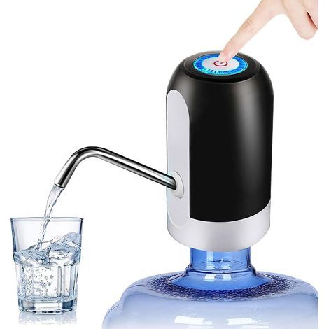 Elektrischer Wasserspender für Flaschen – Schwarz, leise und leistungsstark, wiederaufladbar, für den Heimgebrauch, großes Fassungsvermögen, geeignet für Tisch- oder Bodenaufstellung, hoher Preis und (1/5)