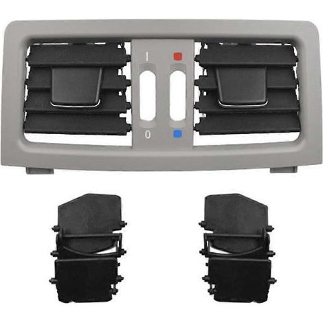 Grille de ventilation arrière pour climatisation, cache de conduit d'aération pour BMW Série 5 E60/E61, gris (1/5)