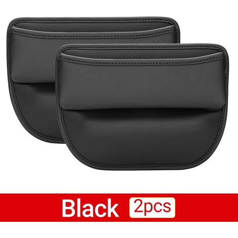 (Lot de 2 noirs) Organisateur de siège auto pour Tesla Model 3, Y, X et S (2016-2023) : boîte de rangement étanche avec poches et accessoires. (1/5)