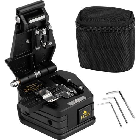 Cleeur de fibre optique portable, durable précis pratique Skl-8A compact Coupez le câble pour 125um diamètre de l'industrie (1/4)