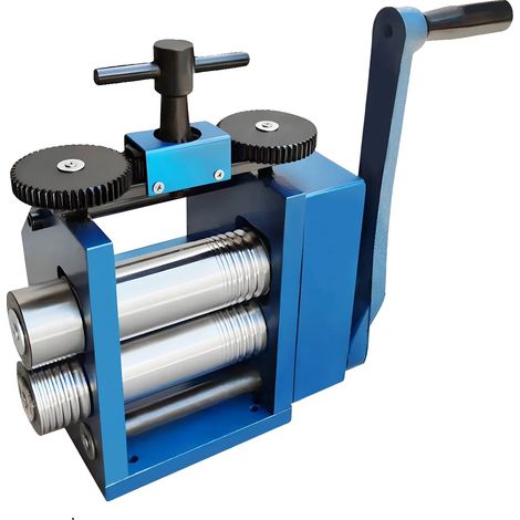 Machine de laminoir, épaisseur réglable, construction durable, Bleu (1/2)