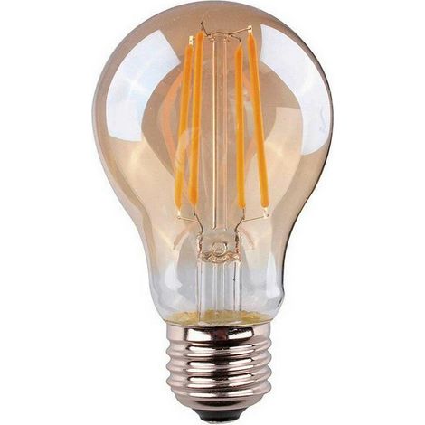 BOMBILLA STANDARD CON FILAMENTO DE LED CRISTAL VINTAGE E27 6W 500lm 2000K LUZ CALIDA 6x10,6cm EDM (1/4)