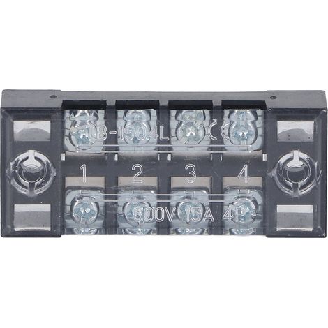 Borne de barrière filaire TB 5 pièces, double rangée en laiton, 15A 600V, 4 pôles, pour installations électriques professionnelles (1/5)