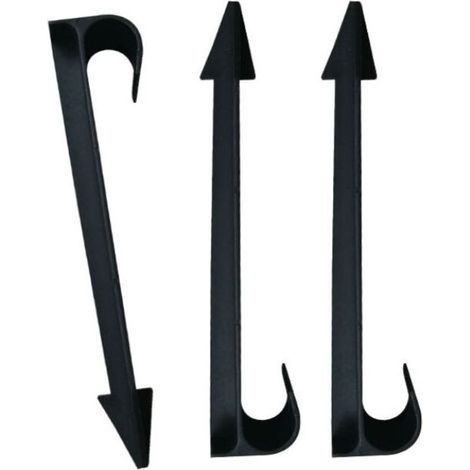50 Stück Tropfbewässerungspfähle, Bodenankerpfähle, schwarz, 11,2 cm (1/4)