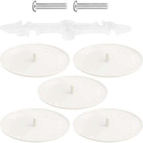 Plaque de recouvrement décorative à peindre pour boîtier de plafond, avec vis et supports de fixation Lot de 5 caches pour boîtiers électriques de plafond (garage, sous-sol, débarras, bureau, local c (1/5)