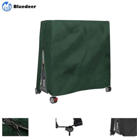 Housse de table de ping-pong extérieure imperméable et anti-poussière Housse de table de ping-pong 165x70x185cm Vert (1/4)