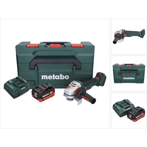 Metabo WVB 18 LTX BL 15-125 Quick Amoladora angular a batería 18 V 125 mm sin escobillas + 1 batería de 10,0 Ah + cargador + metaBOX (1/5)