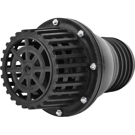 Clapet de fond anti-retour plat basse pression en PVC noir pour pompe à eau (4 in) (1/5)