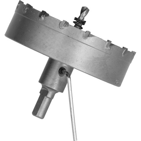 Scie cloche à dents en carbure, ouvre-trous TCT robuste, adaptée aux plaques en acier inoxydable jusqu'à 95 mm d'épaisseur. (1/5)