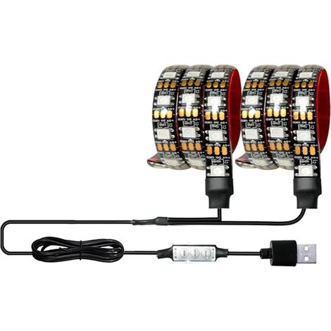 Lumières à LED RGB pour Les Scooters Bicycles Lautres D'Avertissement de Sécurité Alimentées pour la Batterie pour la Course en Plein Air dans la Nuit (1/5)