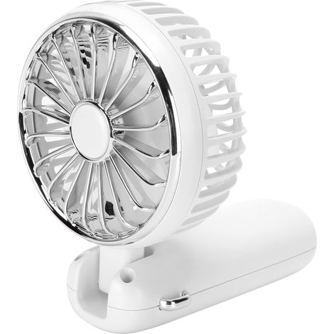 Ventilateur de Poche 3 Vitesses Portable avec Cordon Détachable 4000‑6000RPM - Blanc (1/5)