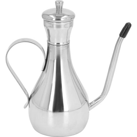 Dispensador de aceite, acero inoxidable, 350 ml, boquilla ancha, anticorrosión, cocina (1/5)