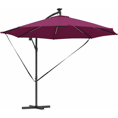 Parasol Bordeaux 294 x 294 x 248 cm Polyester et Aluminium