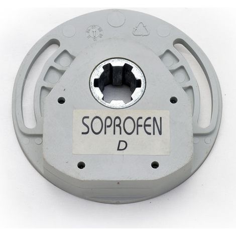 Treuil Volet Roulant Soprofen Gris - Carré 6mm - Crabot 20mm (1/2)