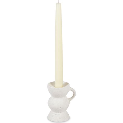 Bougeoir - Céramique blanche - CLEO (1/2)