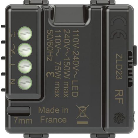Legrand – Micromodule connecté ON/OFF 64899 – 150W LED – Pour installation DCL ou boîte de dérivation – Éclairage connecté