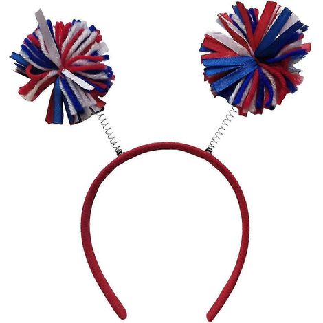 Bandeau décoratif à pompon en fourrure pour fille, bandeau amusant, serre-tête à pompon duveteux pour Halloween, Noël, anniversaire-Red