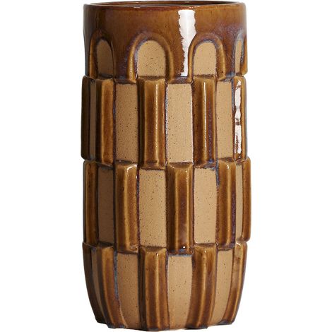 Vase contemporain en céramique brune - brun (1/4)