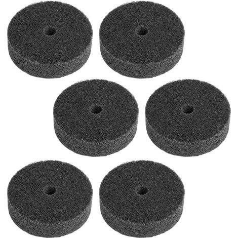 POPETPOP Lot de 6 Disques de Polissage en Nylon Non Abrasifs 75 MM Trou de 10 MM Meule Abrasive pour Métal Acier Aluminium et Meuleuse D’Établi Accessoires Industriels pour Ponçage et (1/4)