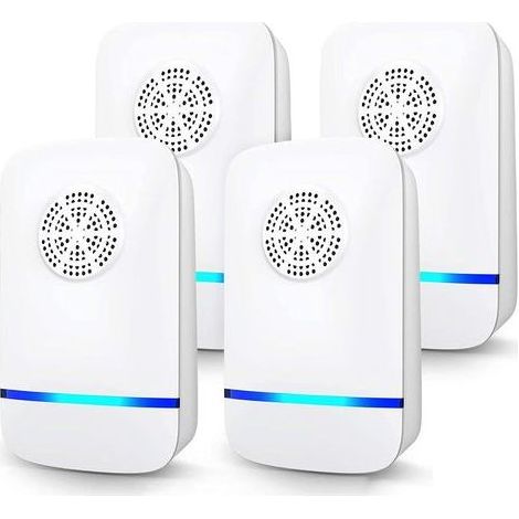 Repellente ad Ultrasuoni 4 Pack Repulsif Mouse Prendere Anti Zanzara Elettrico ad Ultrasuoni Ultrasuoni Topo e nel Ratto Portatile repellente per le Zanzare, con l'Interno del Mouse, Roditore Zanzare (1/5)