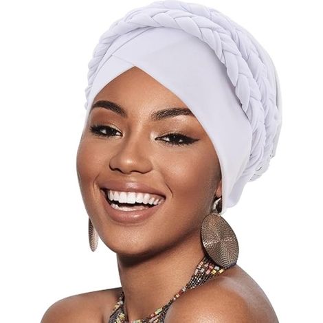Turbante preanudado para mujer - Gorros trenzados para cubrir el cabello, ideales para la caída del cabello y para uso diario (1/5)