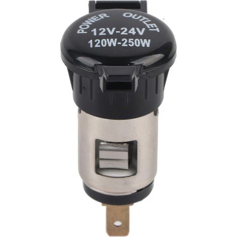 Adaptateur allume-cigare 12-24V pour voiture, prise allume-cigare femelle, compatible avec les voitures et les motos. (1/5)