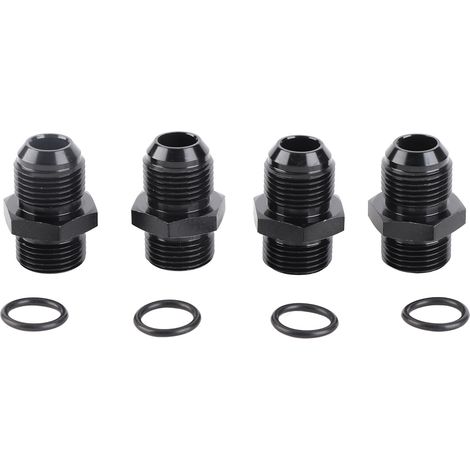 Ortviai Adaptateur Carburant ORB Mâle 10AN – 4 Pièces en Alliage d’Aluminium, Étanchéité O-Ring, 1500 PSI (1/5)
