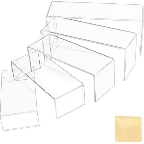 Transparenter Acryl-Präsentationsständer, 5 Größen, U-förmig, für Kuchen, Figuren, Schmuck und Parfums (1/4)