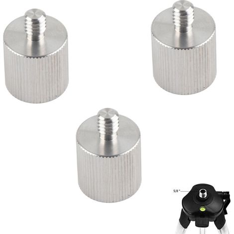 EASYCOMFORT 3 pièces Adaptateur de Trépied de Niveleur Laser, 5/8 Femelle vers 1/4 pour Pied de Micro, Appareil Photo, Adaptateur Fileté Réducteur (1/5)