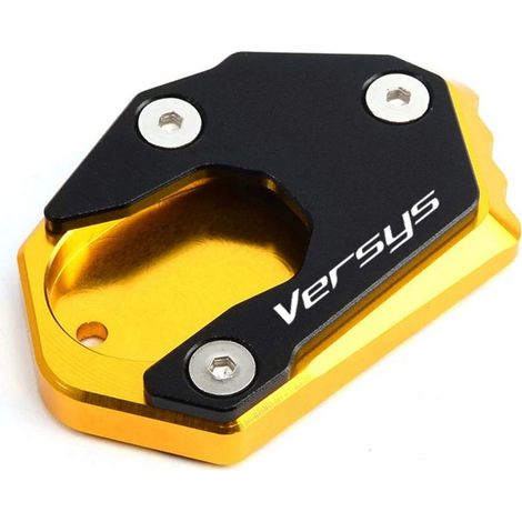(Or) Plaque de support d'extension pour béquille latérale compatible avec KAWASAKI Versys 1000, Versys 1000 SE, Versys X300 et Versys X250 - Accessoires maxpower (1/4)