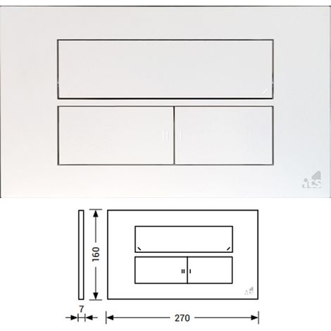 Placca Di Comando Idea Blu TODINI - Azionamento Meccanico - Per Cassette Della Linea IDEA BLU Abs Alta Resistenza - Bianco (1/2)