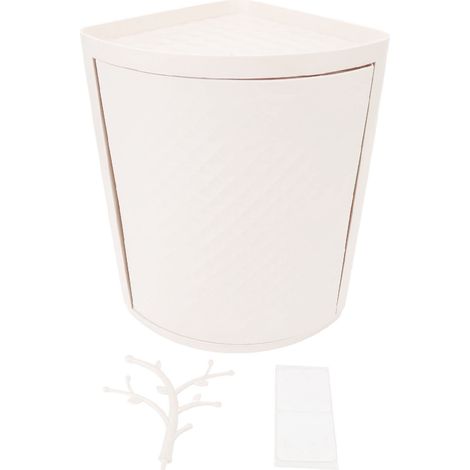 Drehbarer Eckorganizer 360° aus PP – Staubdicht – Für Gewürze und Kosmetik – Platzsparend – Leichte Reinigung und einfacher Zugriff auf alle Behälter
