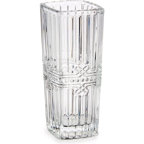 Vase carrée avec design en cristal, 15 cm